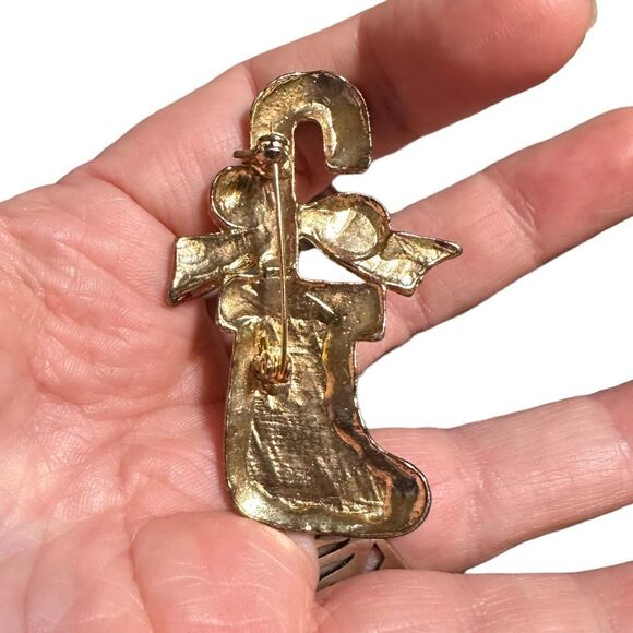 Vintage Lot Christmas Pins MYLU Cherub, Avon Christmas Basket, Stick Pin Plus - Picture 6 of 12